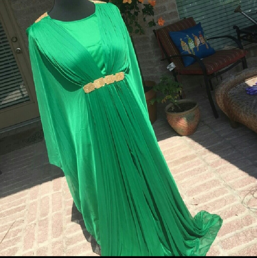Gorgeous Jade Green Full Length Gown.
